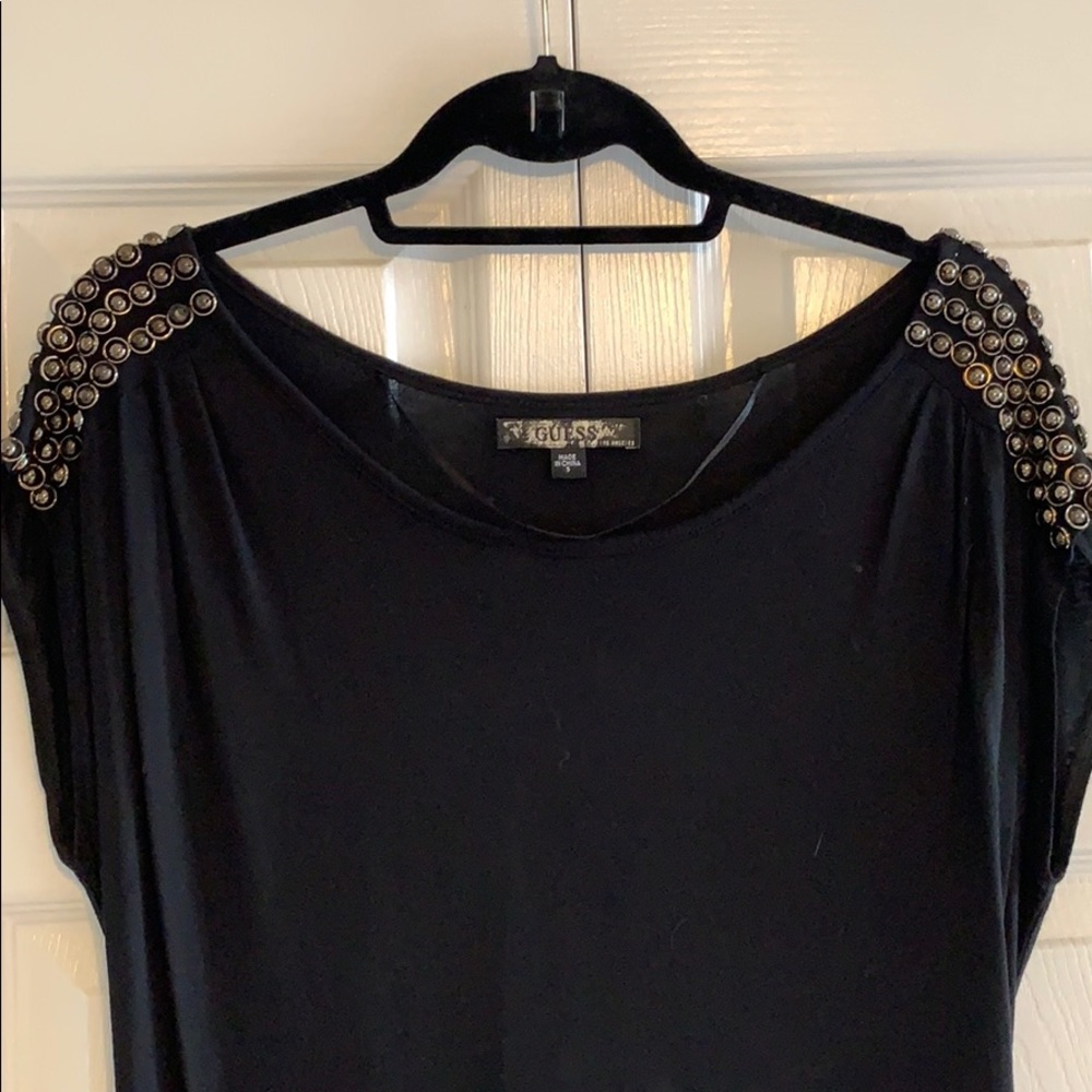 Guess black long top